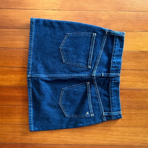 NWT Madewell Rigid Denim Mini Skirt in Dupree Wash -Size 25 - Picture 5 of 8